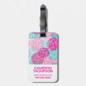 カスタムな写真の明るい花パターン2 ラゲッジタグ (裏面縦)