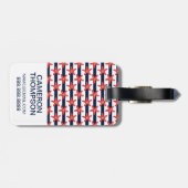 カスタムな写真の星条旗パターン ラゲッジタグ (裏面横)