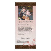 カスタムな写真の棚カード、ピンクの渦巻 ラックカード (正面)