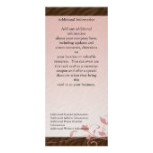 カスタムな写真の棚カード、ピンクの渦巻 ラックカード (裏面)