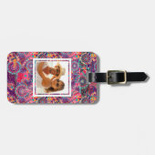カスタムな写真の民族のスタイル動物パターン ラゲッジタグ (正面横)