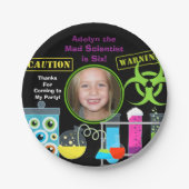カスタムな写真の気違いの科学者の誕生日の紙皿 ペーパープレート (正面)