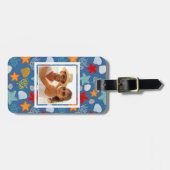 カスタムな写真の水中生命パターン ラゲッジタグ (正面横)