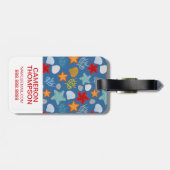 カスタムな写真の水中生命パターン ラゲッジタグ (裏面横)