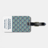 カスタムな写真の水玉模様の魚パターン ラゲッジタグ (裏面横)