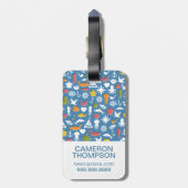 カスタムな写真の海洋の記号パターン ラゲッジタグ (裏面縦)