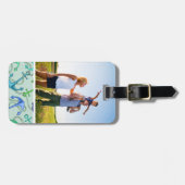 カスタムな写真の海錨およびロープパターン ラゲッジタグ (正面横)