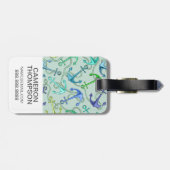 カスタムな写真の海錨およびロープパターン ラゲッジタグ (裏面横)