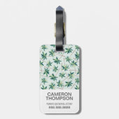 カスタムな写真の熱帯オーストラリアのキツネの尾のやし ラゲッジタグ (裏面縦)