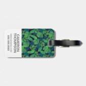 カスタムな写真の熱帯葉パターン ラゲッジタグ (裏面横)