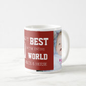 カスタムな写真の父の日のマグの赤 コーヒーマグカップ (正面右)