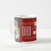 カスタムな写真の父の日のマグの赤 コーヒーマグカップ (正面左)