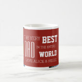 カスタムな写真の父の日のマグの赤 コーヒーマグカップ (中央)