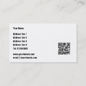 カスタムな写真の画廊の名刺 名刺 (裏面)