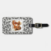 カスタムな写真の白黒のパイナップル ラゲッジタグ (正面横)