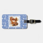 カスタムな写真の粋な貝殻パターン ラゲッジタグ (正面横)