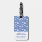 カスタムな写真の粋な貝殻パターン ラゲッジタグ (裏面縦)