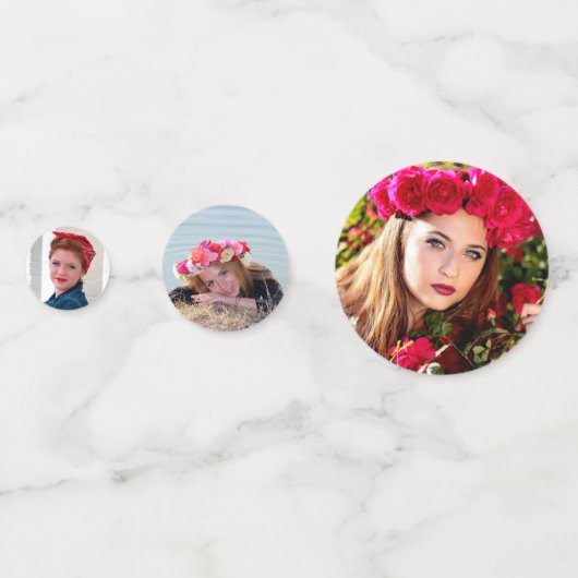 カスタムな写真の紙吹雪のパーティーのテーブルの装飾 コンフェッティ (正面)