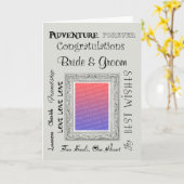 カスタムな写真の結婚式のお祝いカード カード (黄色い花)