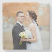カスタムな写真の結婚式の引き出物 ストーンコースター (正面)