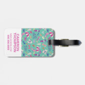 カスタムな写真の美しい夏パターン ラゲッジタグ (裏面横)