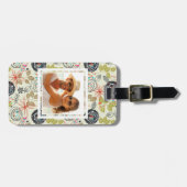 カスタムな写真の花の背景3 ラゲッジタグ (正面横)