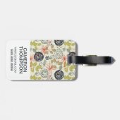 カスタムな写真の花の背景3 ラゲッジタグ (裏面横)