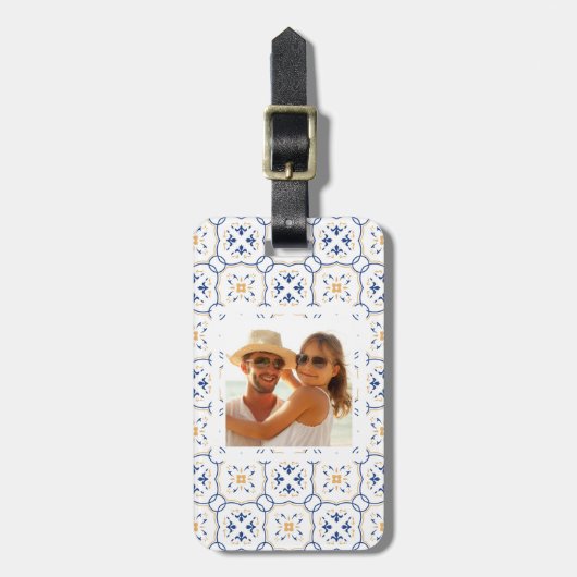 カスタムな写真の花パターン13 ラゲッジタグ (正面縦)