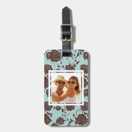 カスタムな写真の花パターン3 ラゲッジタグ (正面縦)