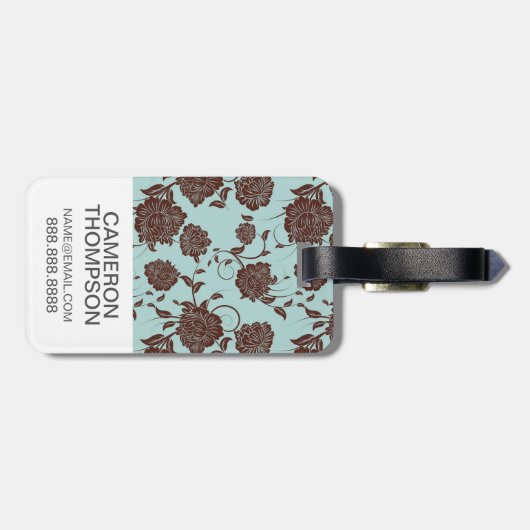 カスタムな写真の花パターン3 ラゲッジタグ (裏面横)