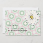 カスタムな写真の誕生の発表カード、それは女の子です 案内状 (裏面)
