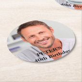 カスタムな写真の誕生会 ラウンドペーパーコースター (アングル)