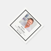 カスタムな写真の誕生日の紙ナプキン スタンダードカクテルナプキン (角)