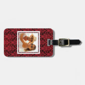 カスタムな写真の赤い壁紙2 ラゲッジタグ (正面横)