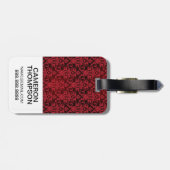カスタムな写真の赤い壁紙2 ラゲッジタグ (裏面横)
