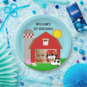 カスタムな写真の農場のハッピーバースデーの紙皿 ペーパープレート (パーティー)