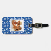 カスタムな写真の青い海パターン ラゲッジタグ (正面横)