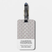 カスタムな写真のCentleのヴィンテージパターン ラゲッジタグ (裏面縦)