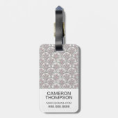 カスタムな写真のCentleのヴィンテージパターン ラゲッジタグ (裏面縦)