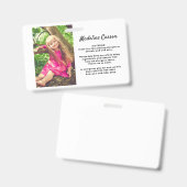 カスタムな写真はアレルギー注意深いICOEのシンプルのモダンをからかいます バッジ (正面&裏面)