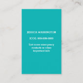 カスタムな写真はアレルギー注意深いICOEの警告をからかいます 名刺 (裏面)