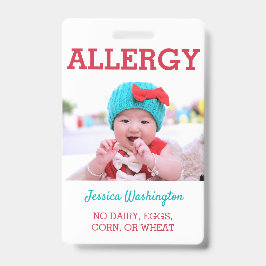 カスタムな写真はアレルギー注意深いICOEをからかいます バッジ