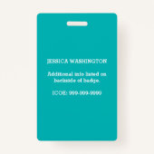 カスタムな写真はアレルギー注意深いICOEをからかいます バッジ (裏面)