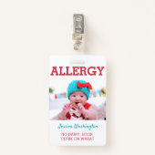 カスタムな写真はアレルギー注意深いICOEをからかいます バッジ (正面クリップ)