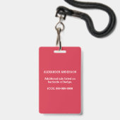 カスタムな写真はアレルギー注意深いICOEをからかいます バッジ (裏面(ネックストラップ付))