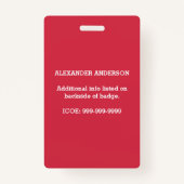 カスタムな写真はアレルギー注意深いICOEをからかいます バッジ (裏面)