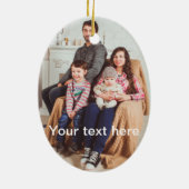 カスタムな写真や文字 セラミックオーナメント (裏面)