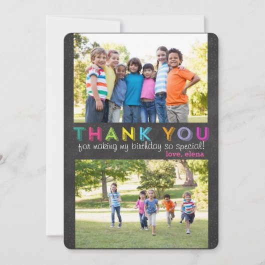 カスタムな写真カードありがとう サンキューカード (正面)