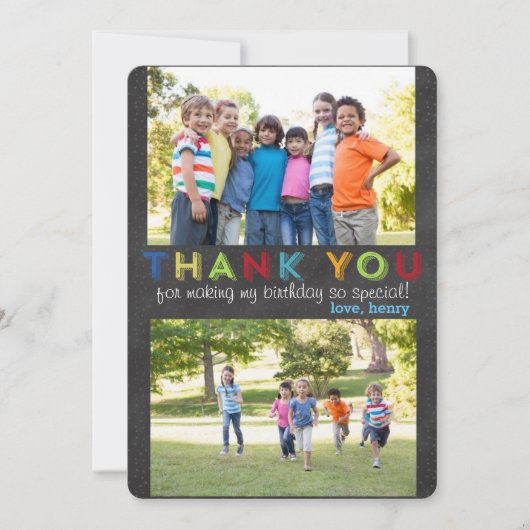 カスタムな写真カードありがとう サンキューカード (正面)