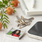 カスタムな写真テンプレートの記念品Keychain キーホルダー (側面)